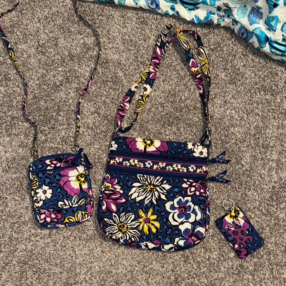 Vera Bradley Floral cheetah Crossbody Set Mommy & Me